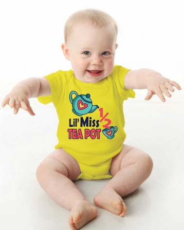 Lil' Miss Tea Pot, Half Birthday Bodysuit