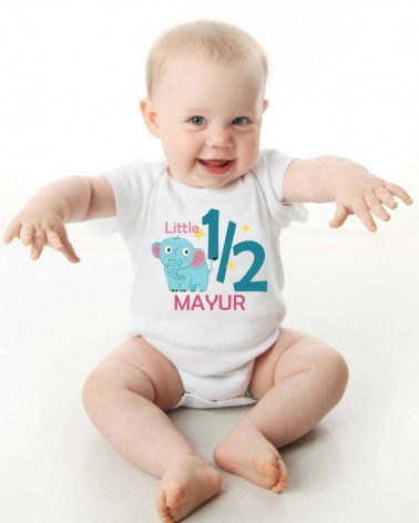 Little Elephant, Half Birthday Romper