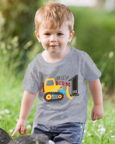 Lovely Bulldozer Birthday T-shirt