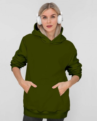 Olive Green-Women's Hooded Sweatshirt