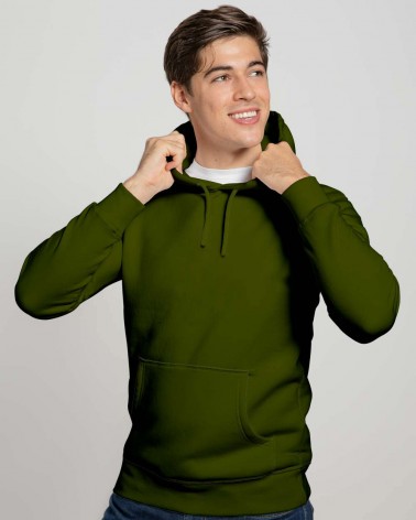 Olive Green-Men's Hooded Sweatshirt