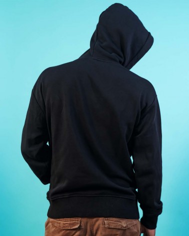 Black -Men's Hooded Sweatshirt