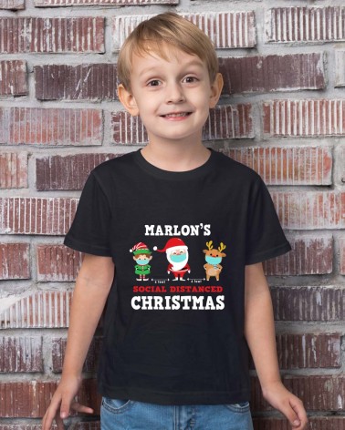 Boy- Social Distancing Christmas -Gender Neutral T-shirt