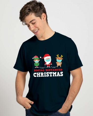 Men- Social Distancing Christmas T-shirt