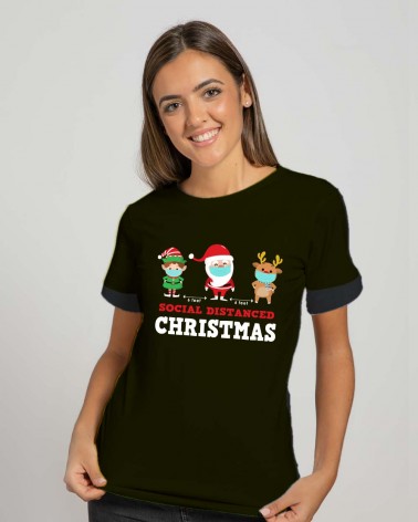 Women- Social Distancing Christmas T-shirt