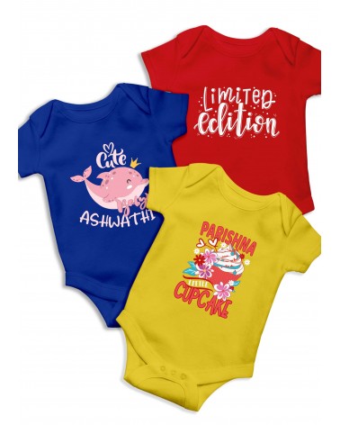 Little Cupcake Romper / T-shirt (pack of 3)