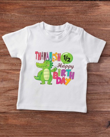 Happy Little Crocodile, Half Birthday Bodysuit