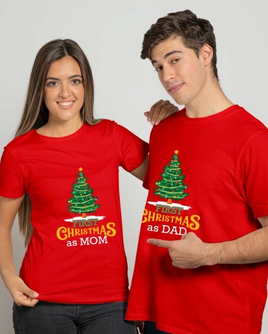 First Christmas matching t-shirt for parents