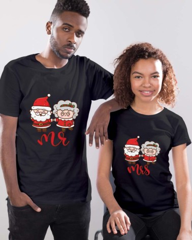 Mr and Mrs Santa T-shirt