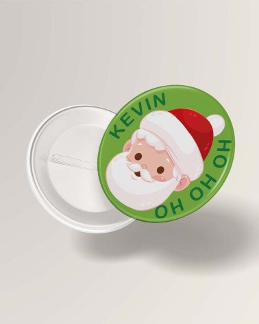 Personalized Santa Badge