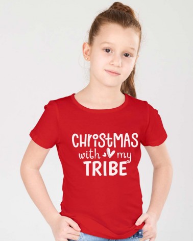 Girls- Christmas Tribe T-shirt